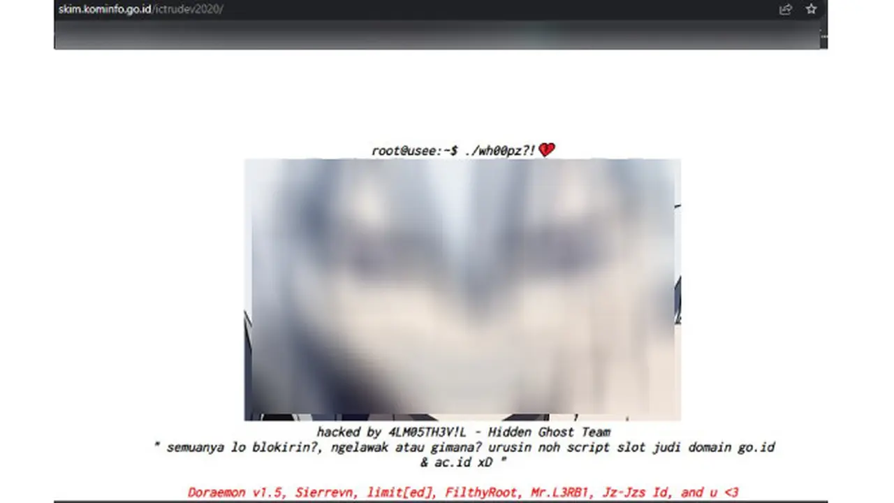 Subdomain Kominfo Diretas Hacker