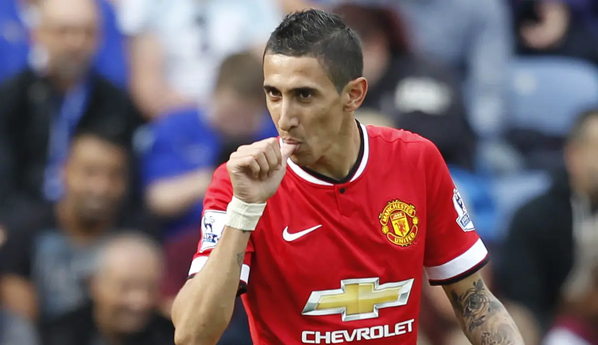 5. Angel Di Maria (Manchester United) – Pria asal Argentina itu pernah menjadi pemain termahal sepanjang sejarah Premier League. Manchester United mengeluarkan dana 179 juta euro untuk meminangnya dari Real Madrid pada 2014. (AFP/Ian Kington)