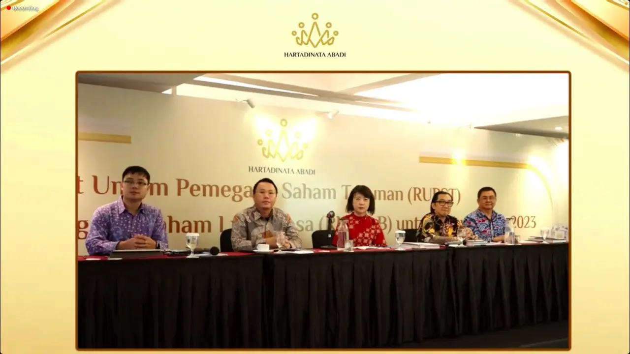 PT Hartadinata Abadi Tbk (HRTA) telah melangsungkan Rapat Umum Pemegang Saham Tahunan (RUPST) pada hari ini, Rabu 24 April 2024.