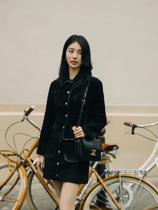 Gaya Trio Bestie V BTS, Bae Suzy, dan Park Bo Gum Hadiri Celine Show di Paris