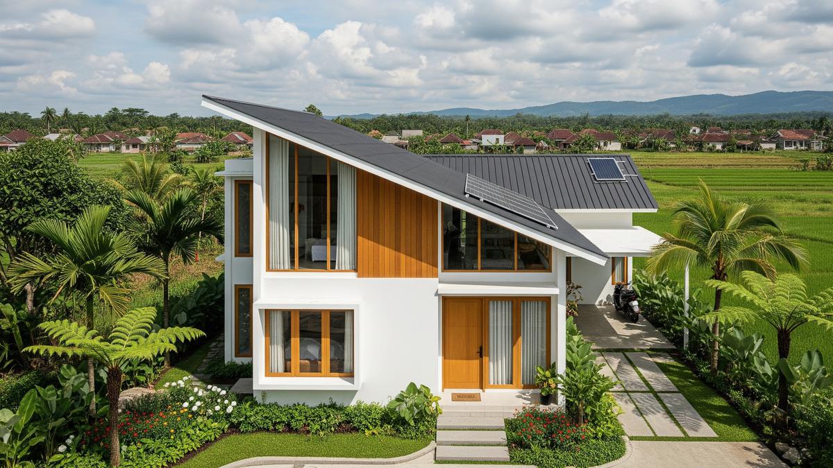 8 Desain Gambar Rumah Minimalis Atap Miring, Sedang Tren di 2026