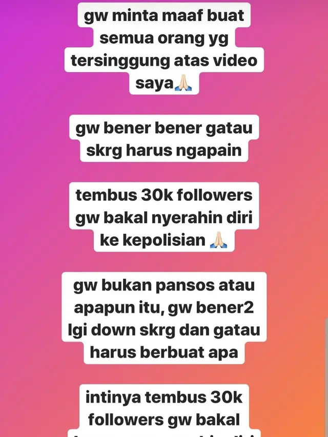 Unggahan Ferdian Paleka. (Foto: Instagram @ferdianpalekka)