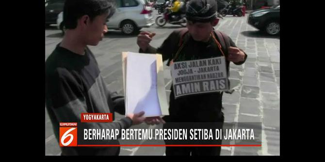 Gantikan Nazar Amien Rais, Pemuda Ini Jalan Kaki dari Yogyakarta ke Jakarta