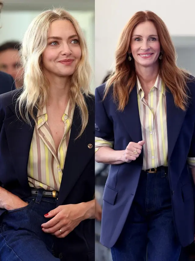 Amanda Seyfried ‘Pinjam’ Outfit Versace Julia Roberts di Venice Film Festival 2025