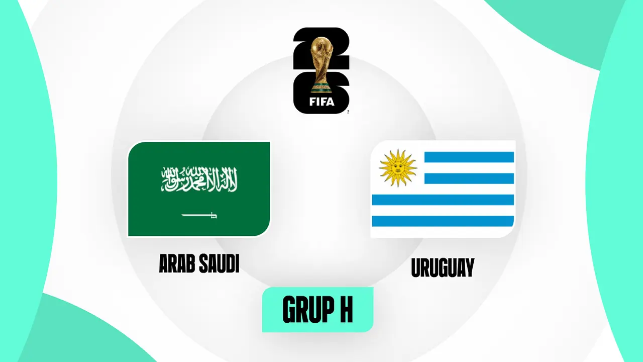 Timnas Arab Saudi vs Timnas Uruguay di Piala Dunia 2026.