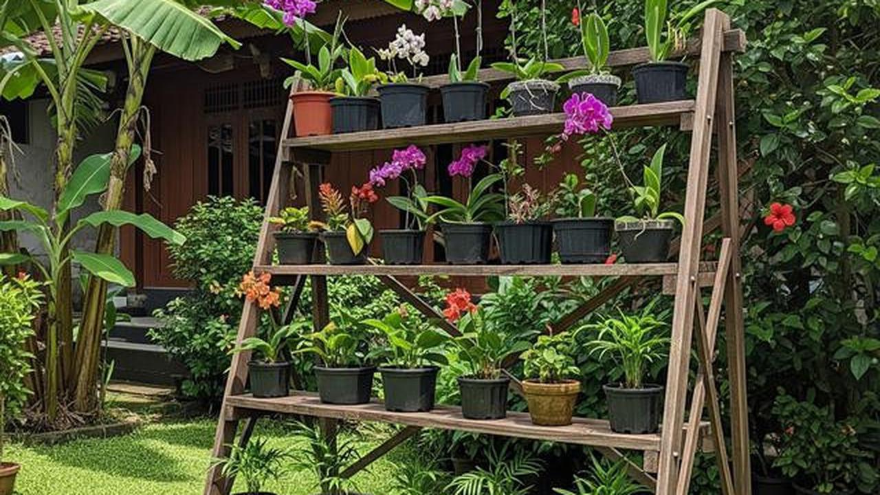 8 Model Rak Tanaman Bertingkat di Pekarangan Rumah yang Tahan Cuaca