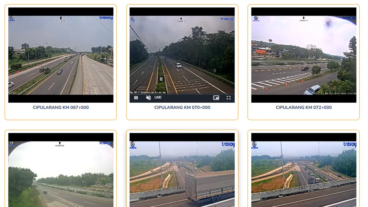 Tampilan Link CCTV Tol untuk Mudik Lebaran 2026
