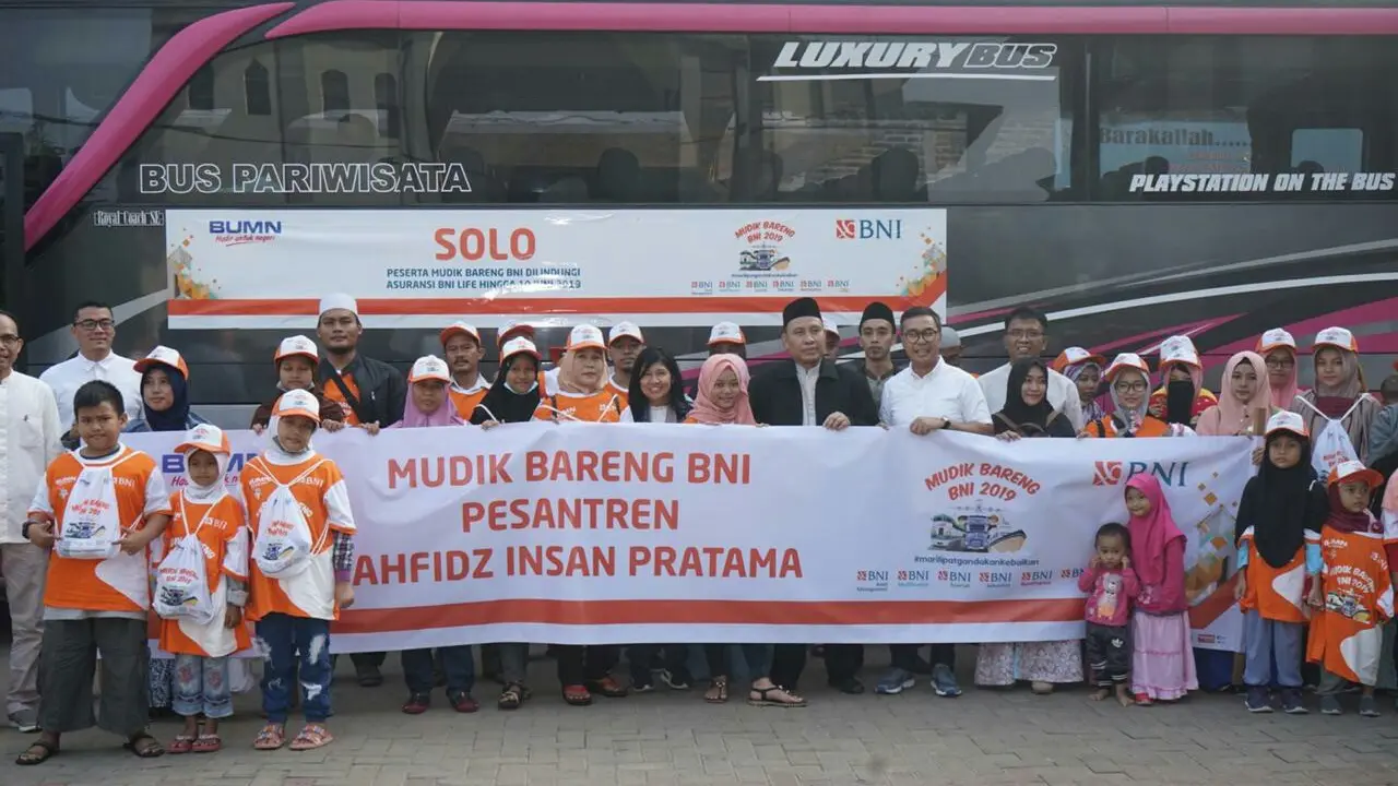 PT Bank Negara Indonesia (Persero) Tbk (BNI)‎ menggelar berbagai program mudik bersama. Liputan6.com/Septian Deny