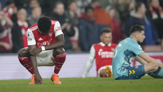 Wajah Kecewa Pemain Arsenal Setelah Ditahan Imbang Southampton di Liga Inggris