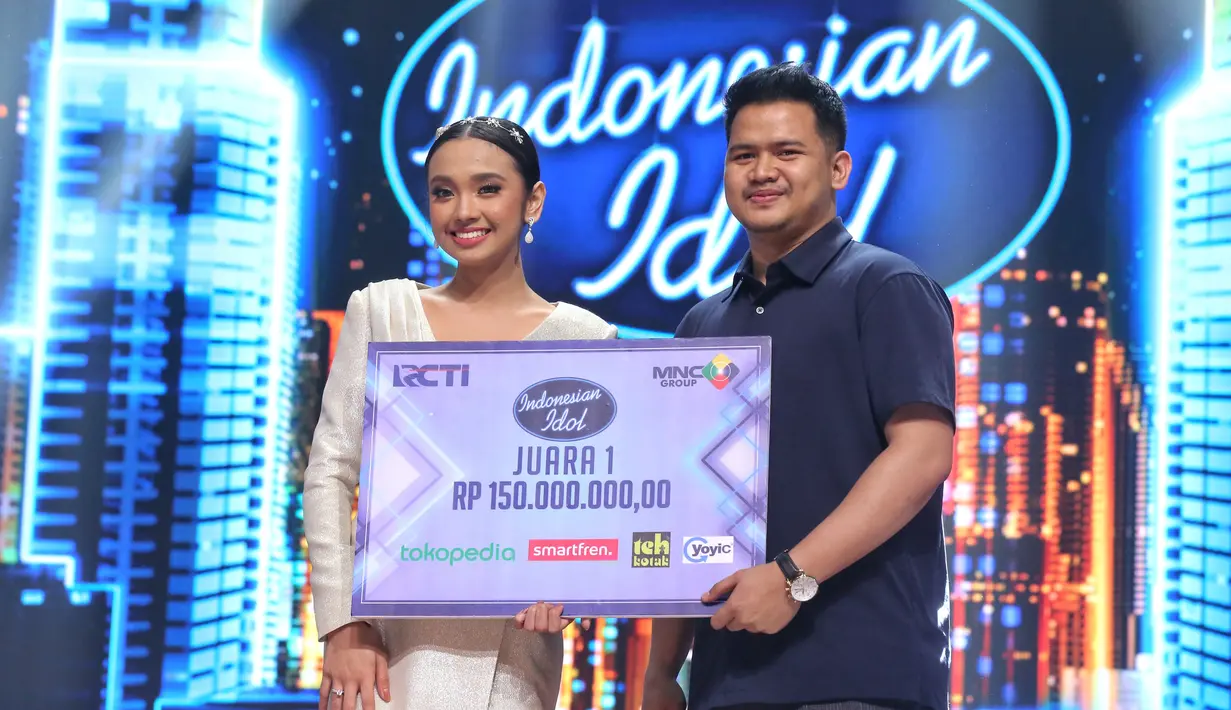 Lyodra dinobarkan sebagai juara Indonesian Idol X, Senin (2/3/2020). (Adrian Putra/Fimela.com)