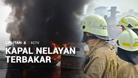 Kapal Nelayan Terbakar