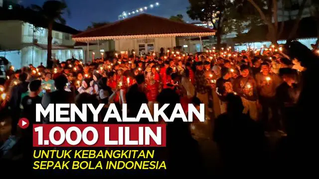 Berita video aksi menyalakan 1.000 lilin untuk kebangkitan sepak bola Indonesia dilakukan Komunitas Gerakan Sepak Bola untuk Rakyat (GSR) pada Selasa (4/4/2023) malam hari WIB.