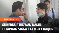 Gubernur Jawa Barat menetapkan Siaga 1 bencana alam menyusul gempa yang terjadi di Cianjur, Jawa Barat. Ridwan Kamil meminta warga untuk mewaspadai gempa susulan.