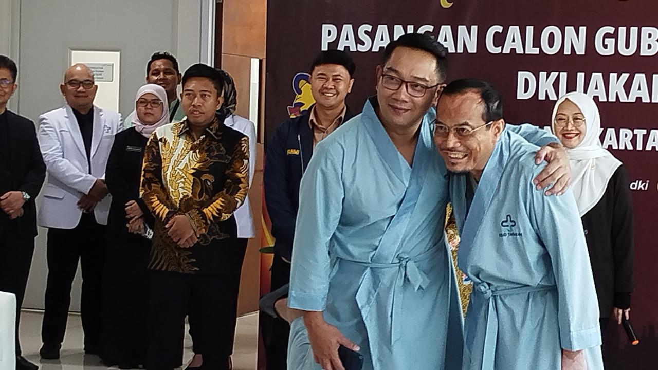 Hasil Tes Kesehatan Tiga Paslon Pilkada Jakarta Selesai Pekan Depan