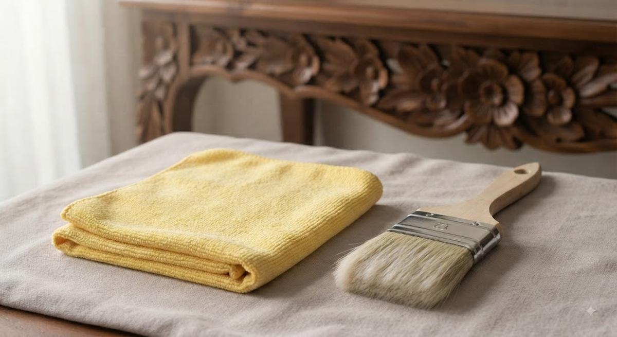 Cara Menghilangkan Debu dari Furnitur Berukir Langkah Pertama dengan Menyiapkan Alat