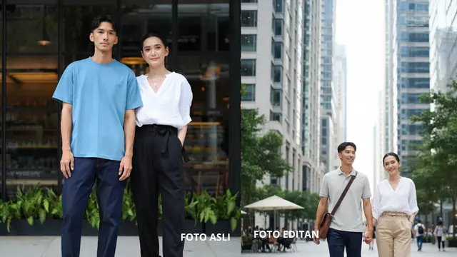 Edit Foto Gemini AI bareng pacar (Foto: Reve Art AI dan Gemini AI)