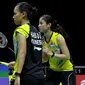 Della Destiara Haris/Rizki Amelia Pradipta, gagal menyumbang poin bagi Indonesia pada perempat final Piala Uber 2018 kontra Thailand, Kamis (24/5/2018). (PBSI)