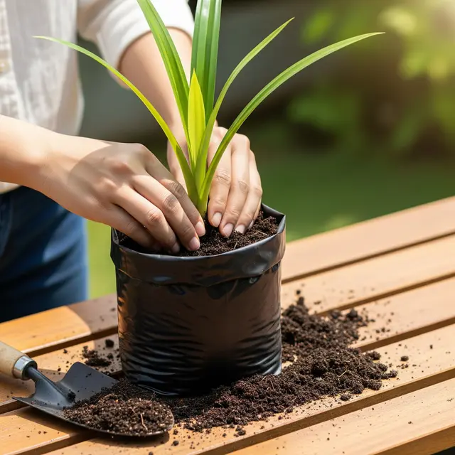 Menanam Daun Pandan di Polybag
