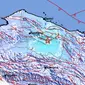 Gempa Magnitudo 5,0 mengguncang wilayah Mamberamo Tengah Papua, Senin (3/6/2024). (Liputan6.com/ Dok BMKG)