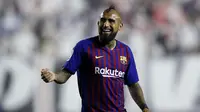 Arturo Vidal puji kemenangan Barcelona atas Rayo Vallecano (BENJAMIN CREMEL / AFP)