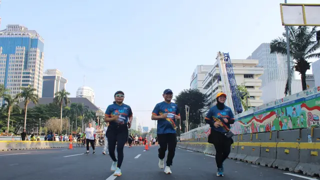PT Asuransi Jiwa Inhealth Indonesia  menggelar MI-FunRun di kawasan Car Fee Day Jl. M.H Thamrin. (Dok Mandiri Inhealth)