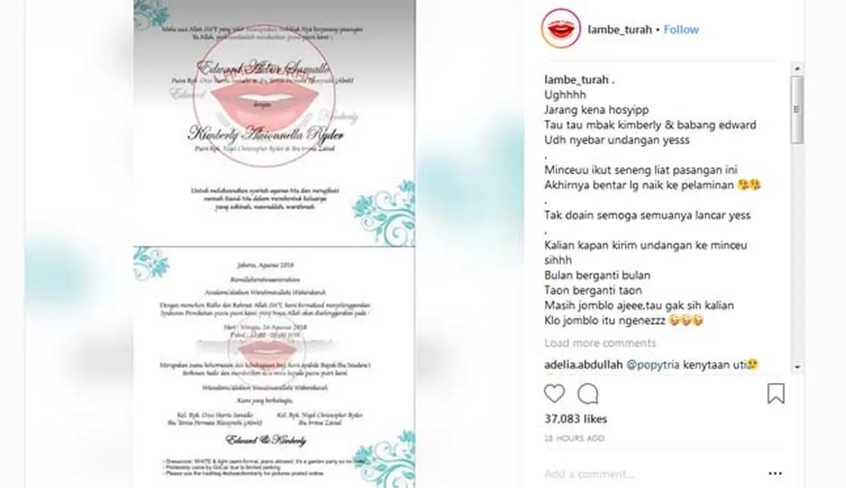 (Instagram/lambe_turah)