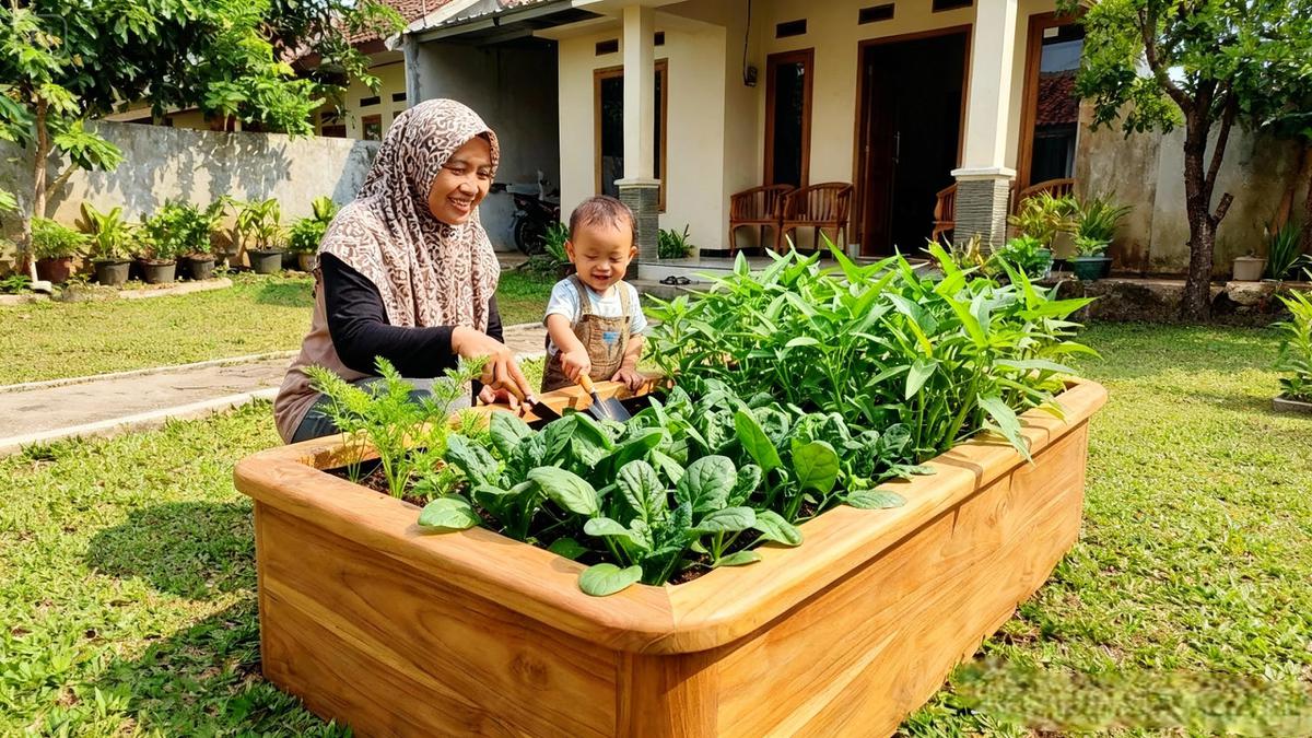 10 Desain Kebun Sayur Rumah Ramah Anak dan Aman Disentuh, Seru untuk Belajar Berkebun