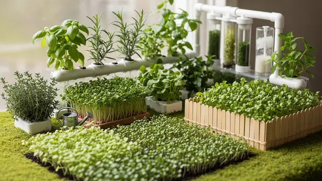 Ide Foodscape Kreatif dengan Microgreens dan Herbal/Gemini AI