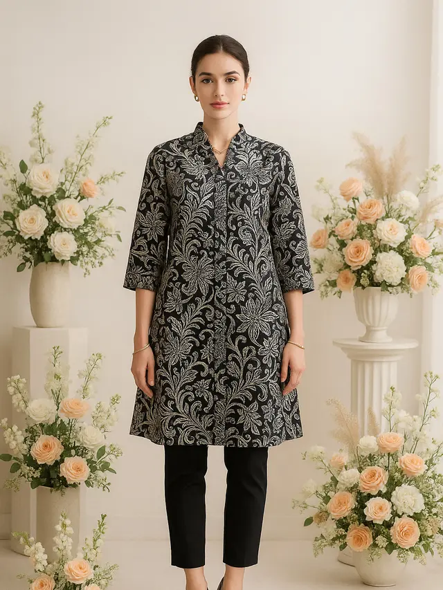 Model Batik Tunik Simpel Tapi Mewah untuk Wanita Kantoran