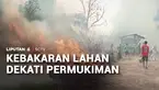 Lahan gambut seluas 30 hektare di dua wilayah di Kabupaten Ogan Ilir, Sumatra Selatan, terbakar. Kencangnya embusan angin membuat api terus membesar mendekati permukiman warga pada Sabtu petang.