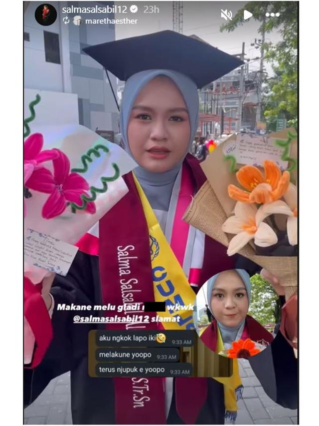 6 Potret Wisuda Salma Salsabil dari ISI Jogja, Raih Gelar Sarjana Terapan Seni