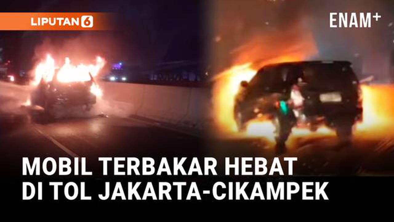 Mobil Terbakar di Tol Jakarta-Cikampek, Picu Kemacetan