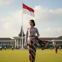 Kebaya Nasional Modern/ Ilustrasi AI