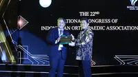 Direktur Utama BPJS Kesehatan, Ghufron Mukti saat menghadiri acara The 22nd National Congress of Indonesian Orthopaedic Association (IOA) yang diselenggarakan oleh Perhimpunan Dokter Spesialis Ortopedi dan Traumatologi Indonesia (PABOI), Kamis (10/11)/Istimewa.