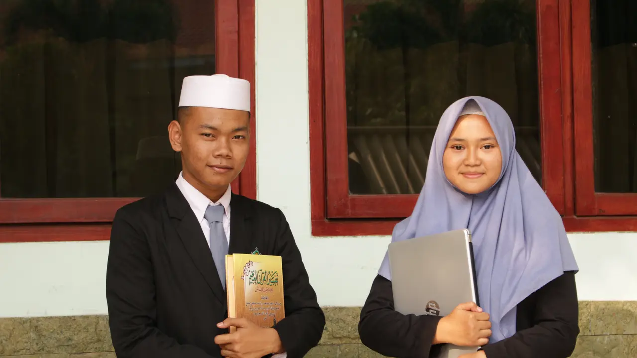 Ilustrasi Islami, pondok pesantren, santri, santriwati