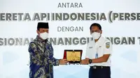 PT Kereta Api Indonesia (Persero) menandatangani Perjanjian Kerja Sama dengan Badan Nasional Penanggulangan Terorisme (BNPT) tentang Sinergisitas Pencegahan Paham Radikal Terorisme.