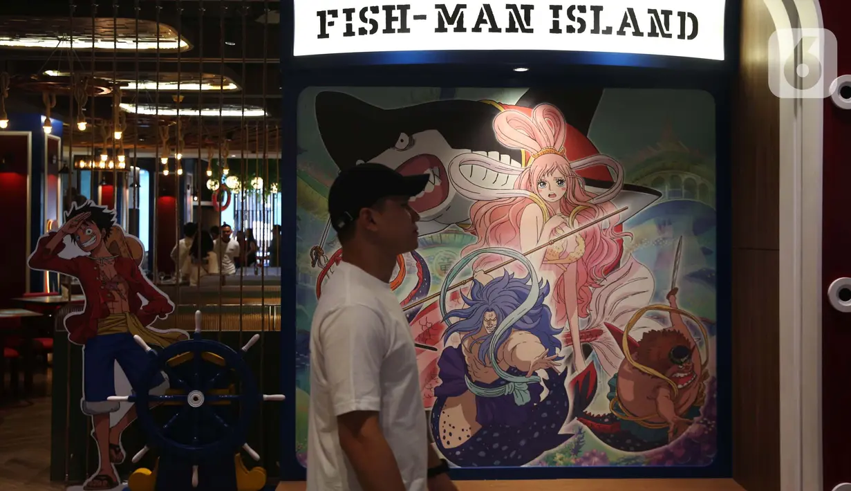 Cafe ini menjadi yang pertama di Indonesia, bahkan di Asia, yang secara resmi didedikasikan untuk franchise One Piece. (Liputan6.com/Angga Yuniar)
