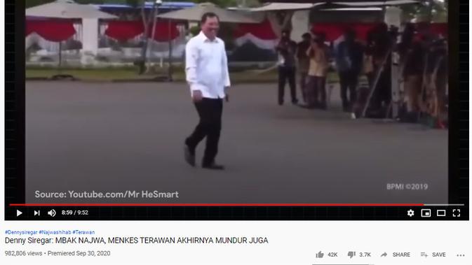 Cek Fakta Liputan6.com menelusuri klaim Menkes Terawan mundur karena Najwa Shihab
