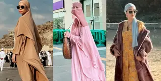 Merayakan hari pertama di tahun 2024 dengan ibadah umrah, BCL terlihat memesona dengan gamis dan hijab syar&rsquo;i warna hitamnya. [@itsmebcl]