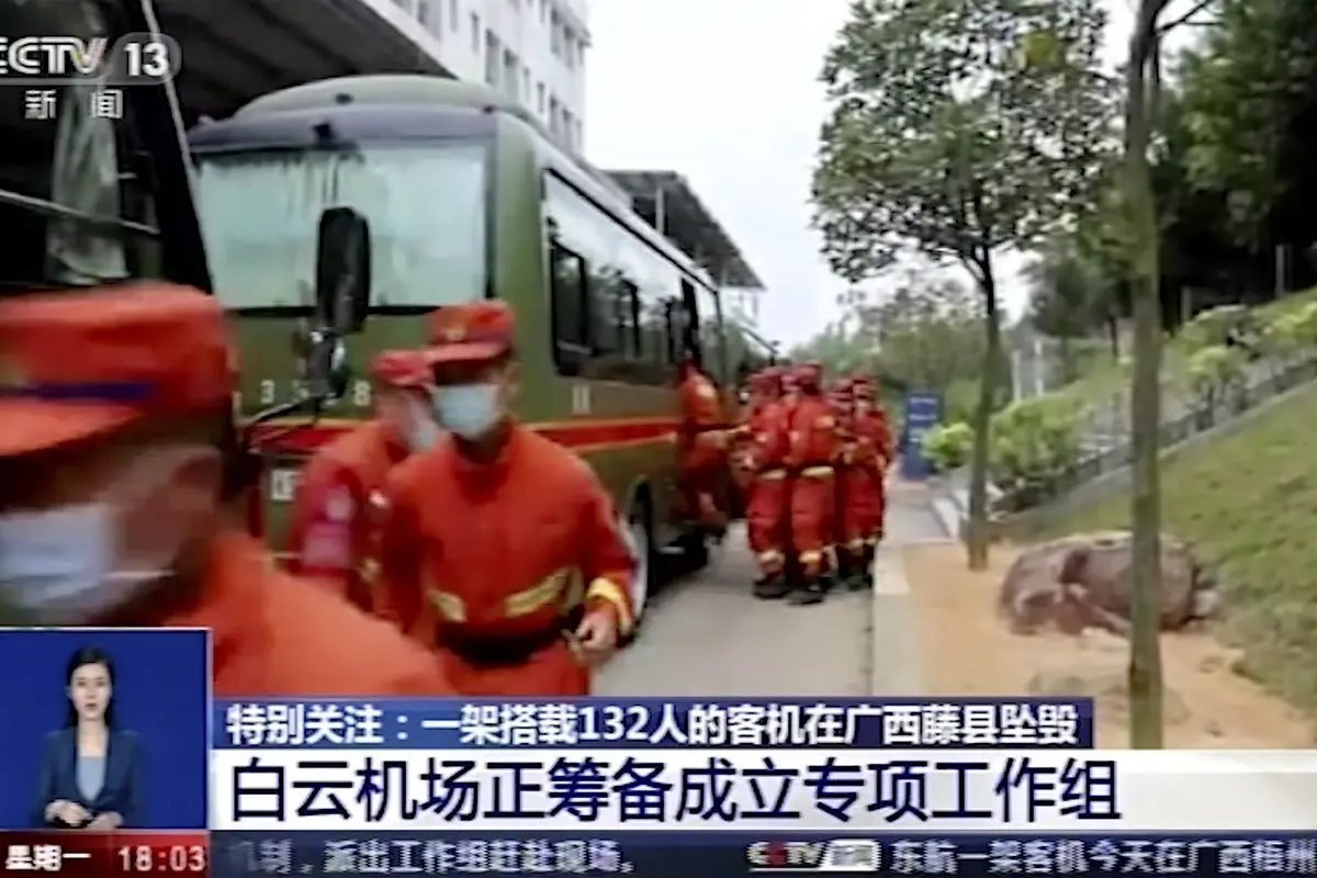 Pesawat China Eastern Airlines Jatuh di Guangxi