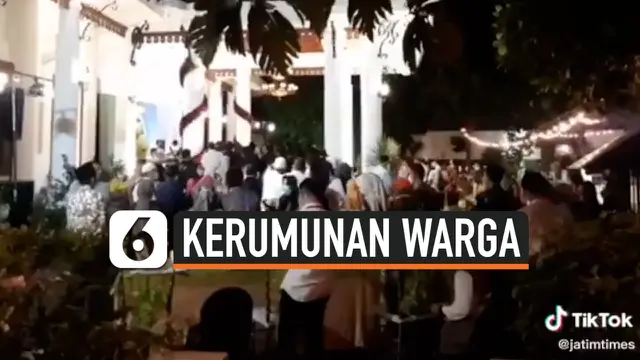 VIDEO: Viral, Kerumunan Warga Diduga Acara Ulang Tahun Gubernur Khofifah