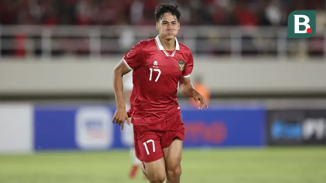 Rafael Struick mencetak gol untuk Timnas Indonesia U-23 ke gawang Chinese Taipei U-23.