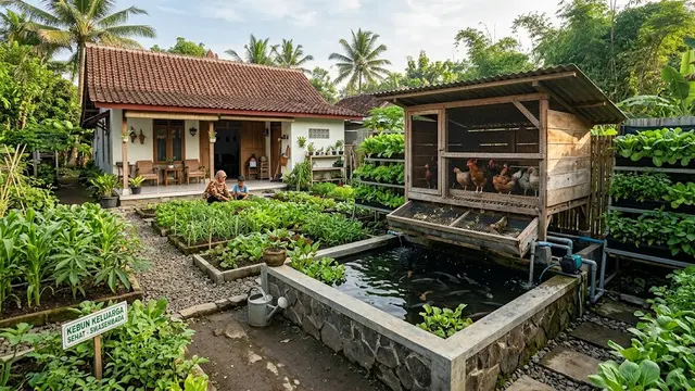 Inspirasi Integrated Farming dengan Ayam, Lele, dan Sayuran