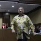 Dirut PT PLN (Persero), Sofyan Basir usai memberikan kesaksian untuk terdakwa kasus suap pembangunan PLTU Riau-1, Johannes Budisutrisno Kotjo pada sidang lanjutan di Pengadilan Tipikor, Jakarta, Kamis (25/10). (Liputan6.com/Helmi Fithriansyah)