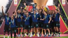 Inter Milan berhasil menambah gelar mereka pada musim ini dengan menyabet juara Coppa Italia pada Rabu (13/05/2026) malam waktu setempat. (AP Photo/Andrew Medichini)