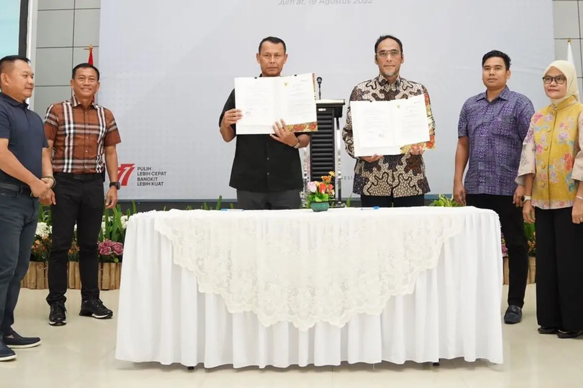 MoU PT Timah dengan TNI AD untuk pengamanan kerja. (Istimewa).