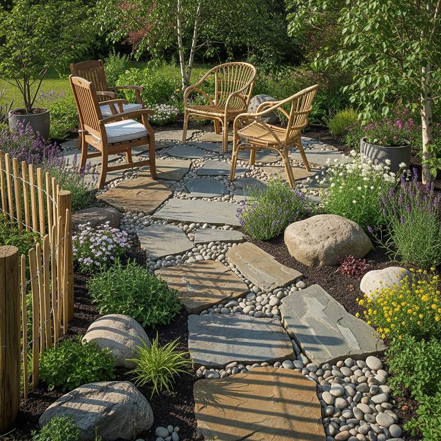 7 Inspirasi Taman dengan Batu Split 2025, Desain Estetik dan Mudah Dirawat