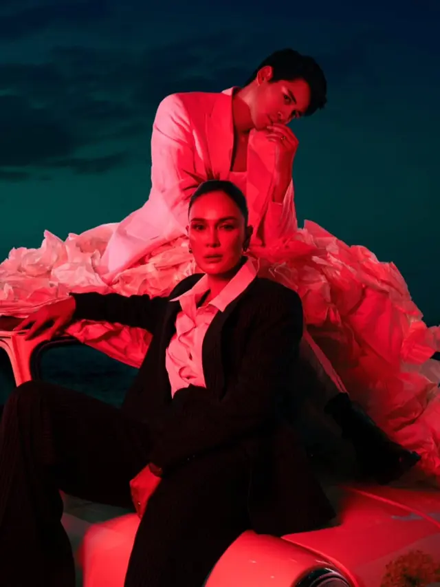 Maxime Bouttier Rayakan Anniversary Pernikahan Pertama pakai dress putih. [@lunamaya]