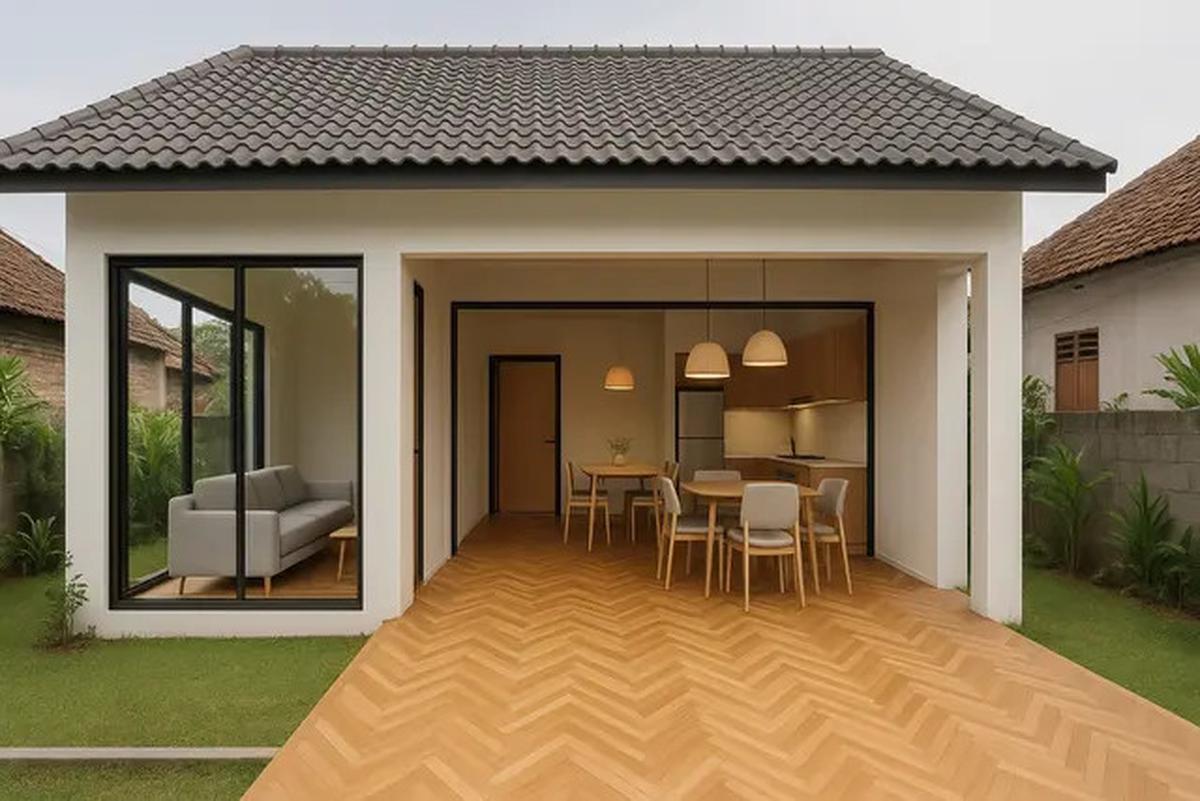 10 Inspirasi Rumah Bagus Sederhana dengan Lantai Kayu yang Memikat, Bikin Hunian Terlihat Lebih Mewah di Tahun 2025