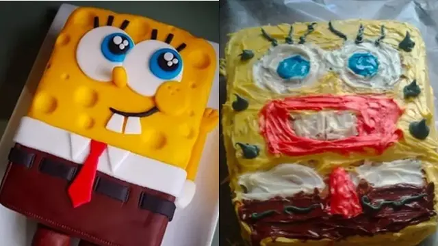 6 Potret Kue Spongebob Gagal Ini Tak Sesuai Ekspektasi, Bikin Kecewa